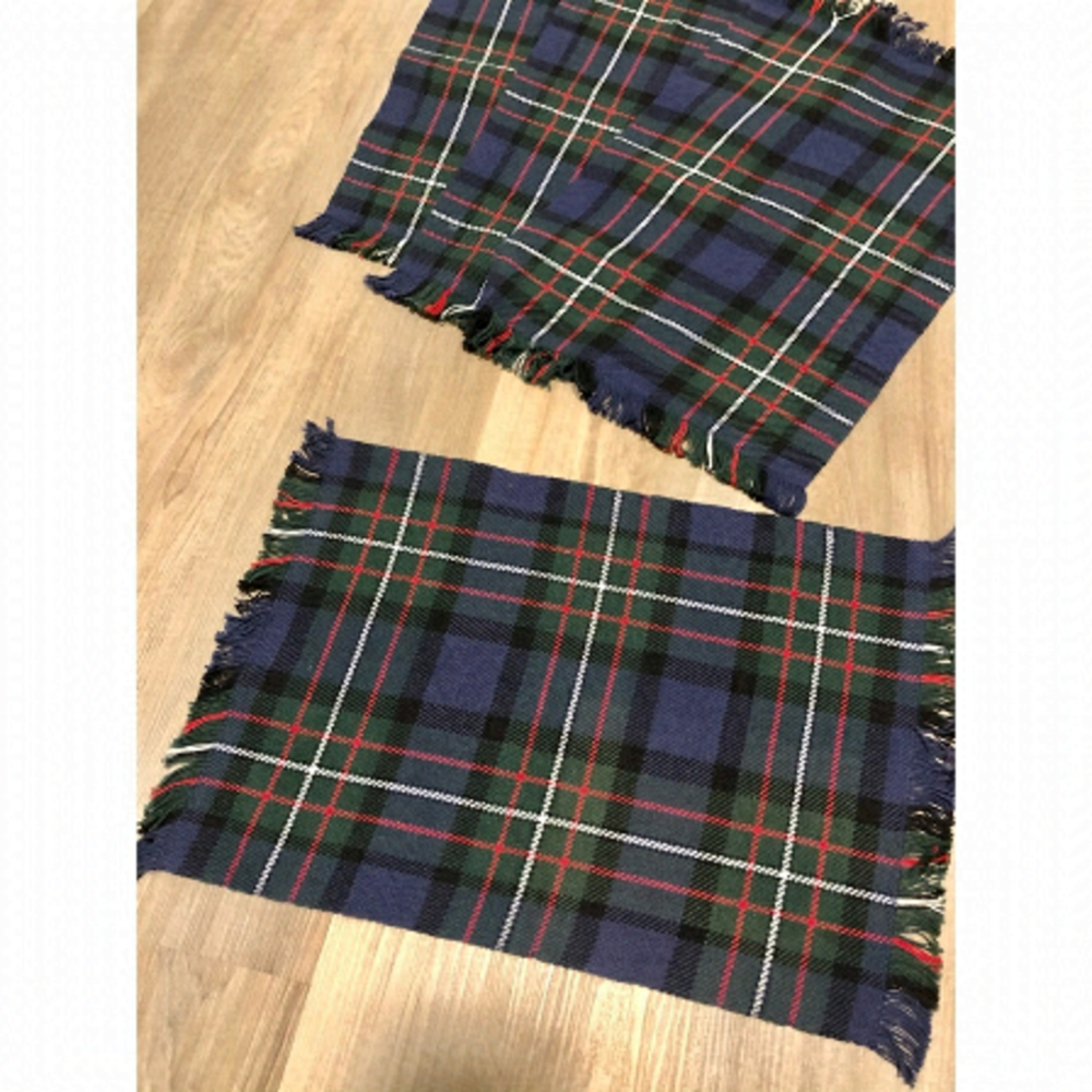 4 Tartan Hand Woven Place Mats